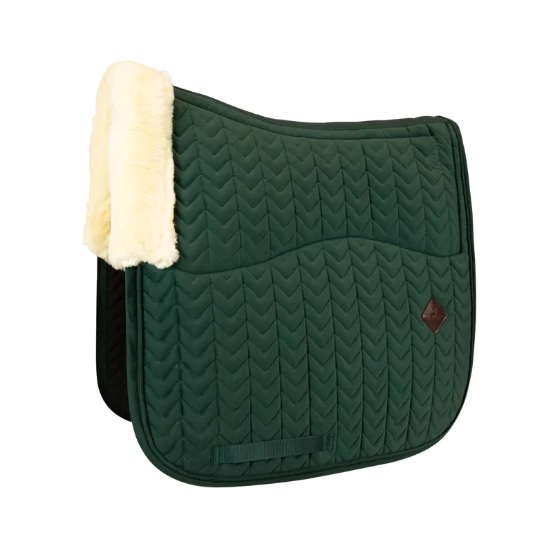 Kentucky Horsewear Skin Friendly Saddle Pad Velvet Dressage Pine Green